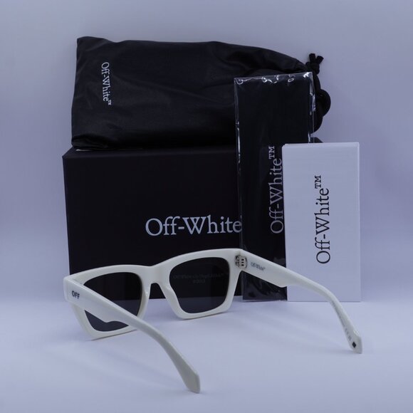 Off-White OERI13X VALDEZ 0107 Square Sunglasses – White/Dark Grey - Picture 5 of 10